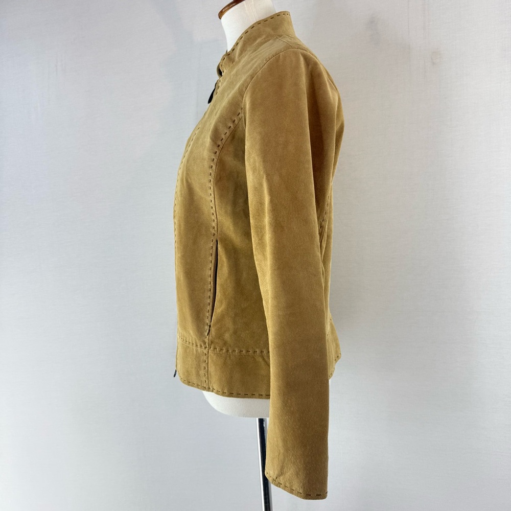 Gear For Sports Tan Suede Leather Jacket with Whipstitch Detail - Picture 5 of 12